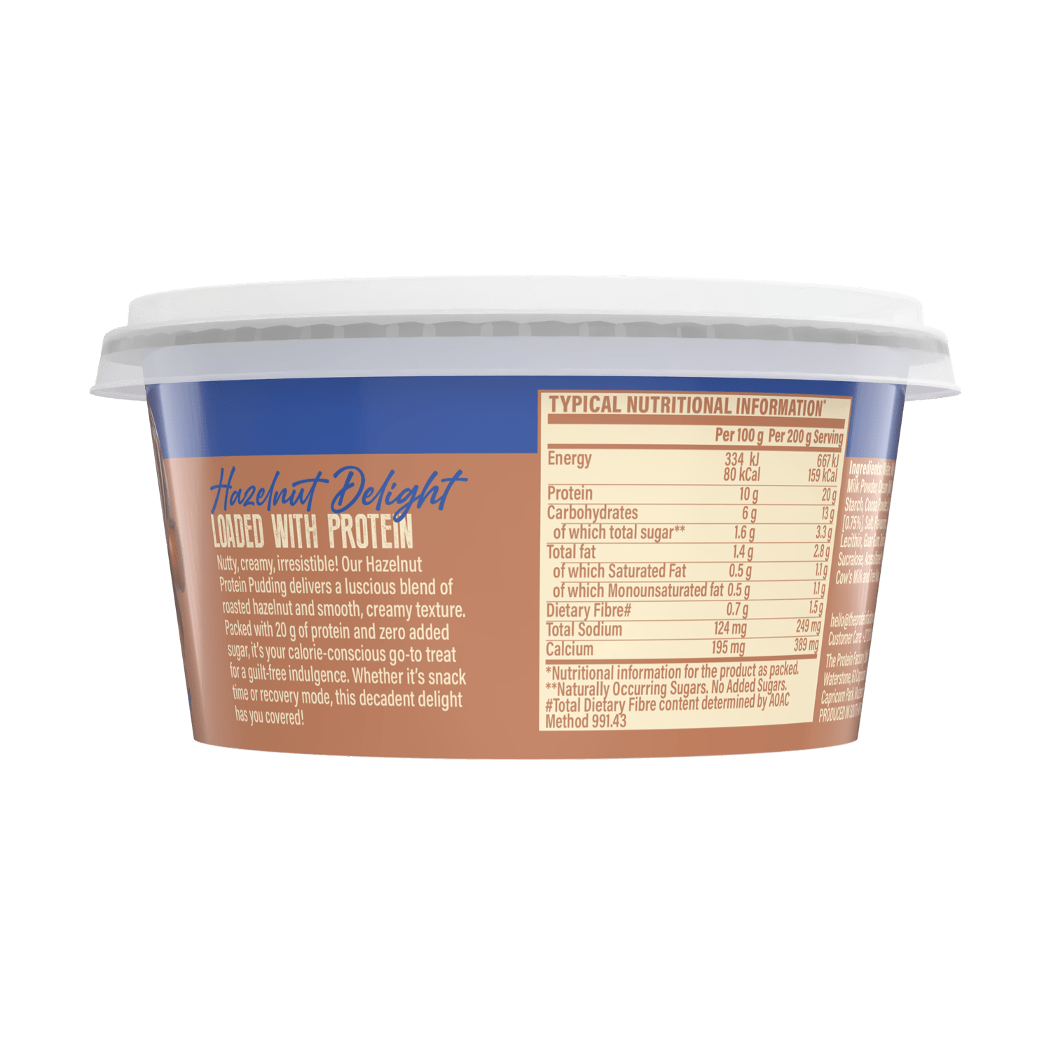 PROTEIN PUDDING - HAZELNUT - 20G PROTEIN - 8X200G – The Protein Factory
