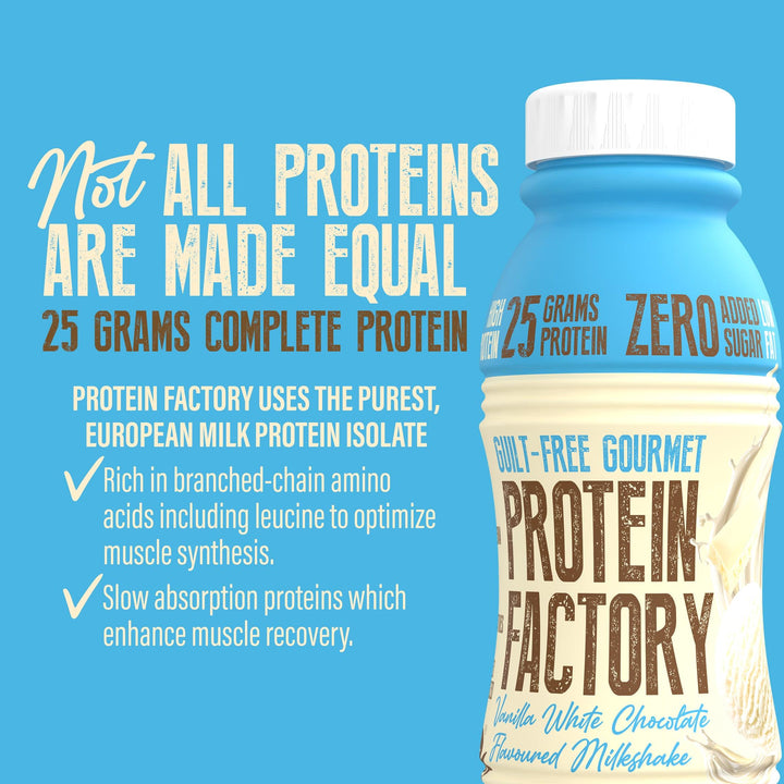 PROTEIN MILKSHAKE - VANILLA WHITE CHOCOLATE - 25G PROTEIN - 8X300ML