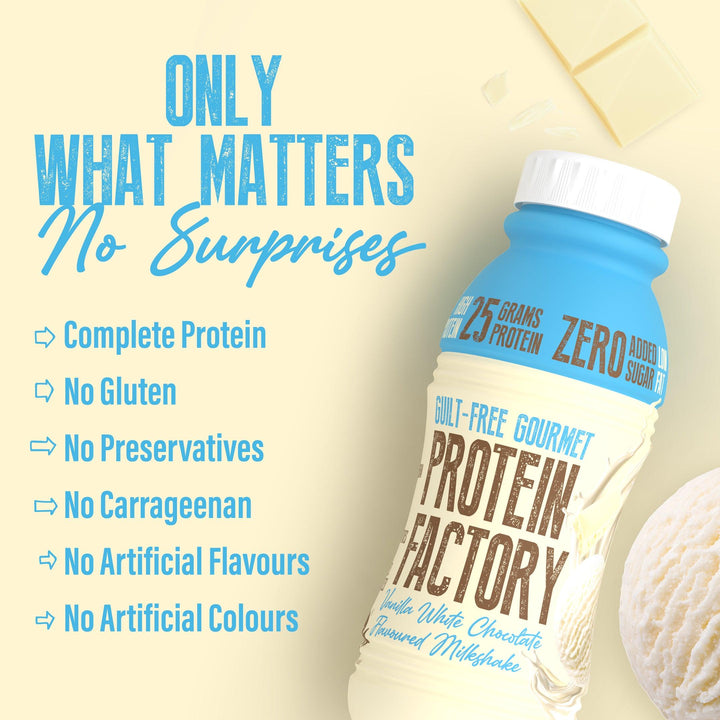 PROTEIN MILKSHAKE - VANILLA WHITE CHOCOLATE - 25G PROTEIN - 8X300ML